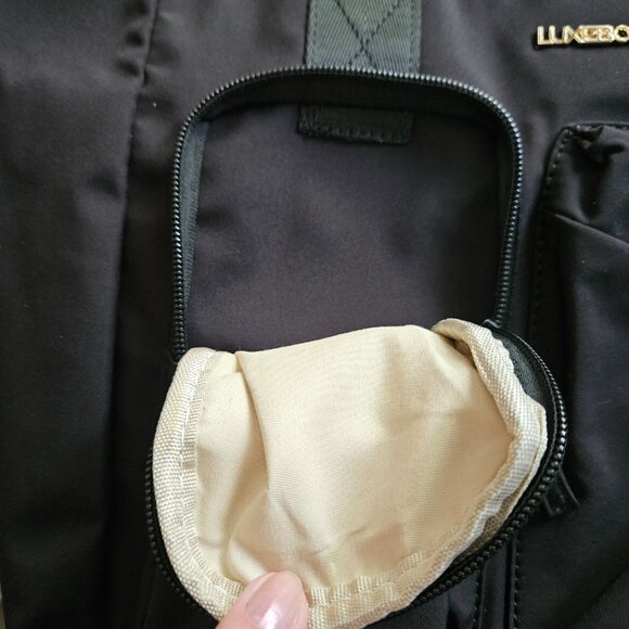 Luxebold | Multi-Pockets Black Canvas Work School Tote Bag - NWT - Picture 5 of 16